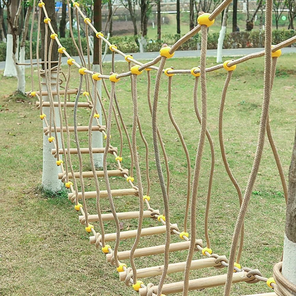 Kids Outdoor Climbing Frame - Ponte sospeso con braccioli per allenamento