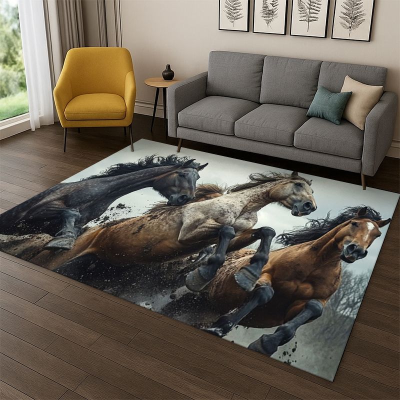 Kids Outdoor Area - Tappeto a Forma di Cavallo Pentium,