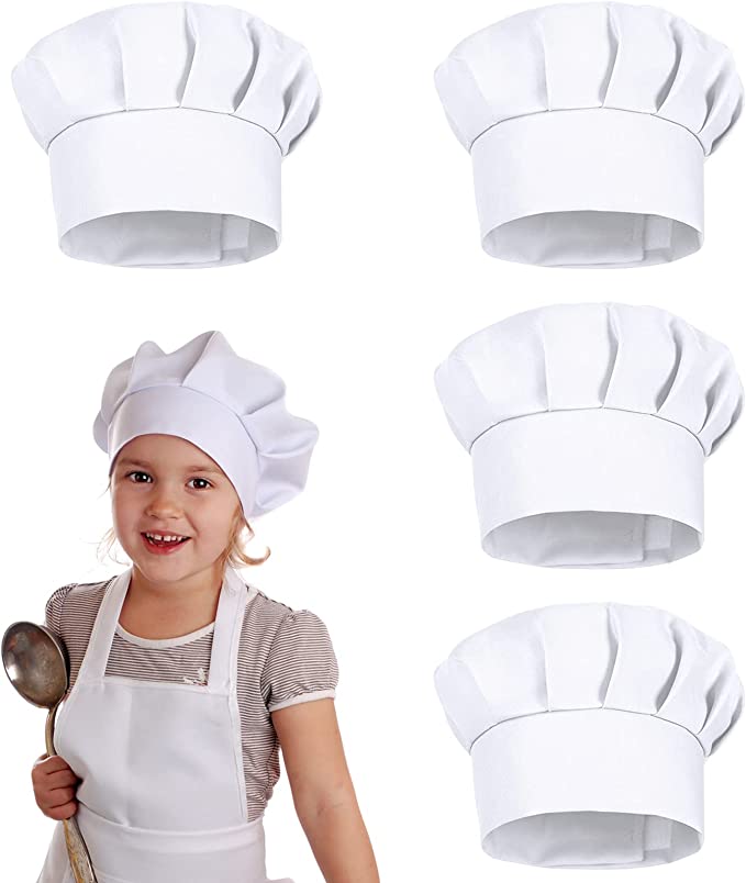 4 Cappelli da Chef Bianchi per - Kids Outdoor Kitchen Accessories recensione e prezzo